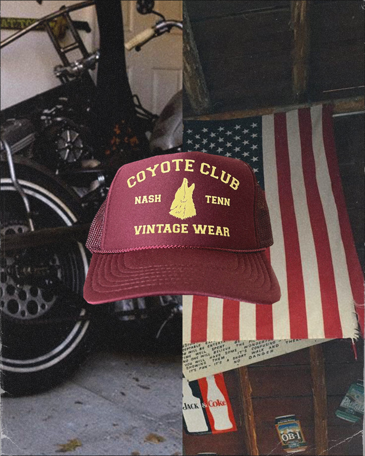 VINTAGE CLUB TRUCKER - BURGUNDY
