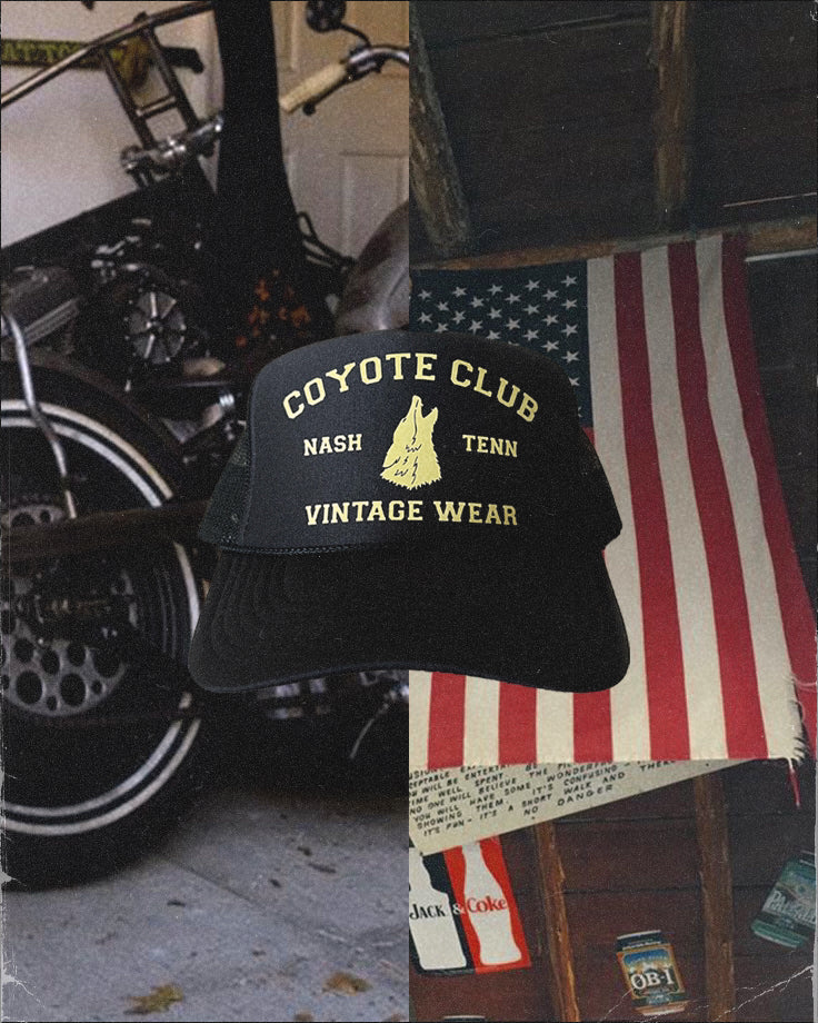 VINTAGE CLUB TRUCKER - BLACK